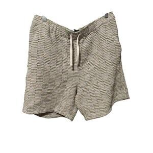 ASOS Design Heavyweight Textured Tweed Bermuda Shorts Drawstring Size L Pockets